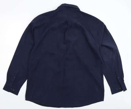 Arnold Palmer Mens Blue    Button-Up Size L