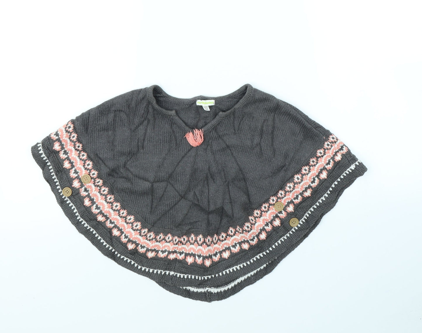 Vertbaudet Girls Grey Shawl/Wrap Scarves & Wraps One Size