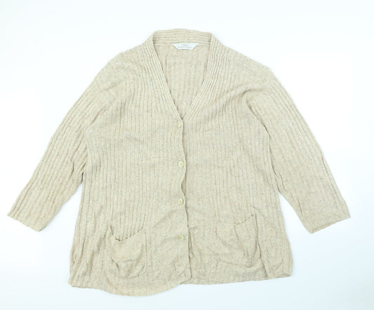 Womens UK Size 16 M&s Beige Jacket