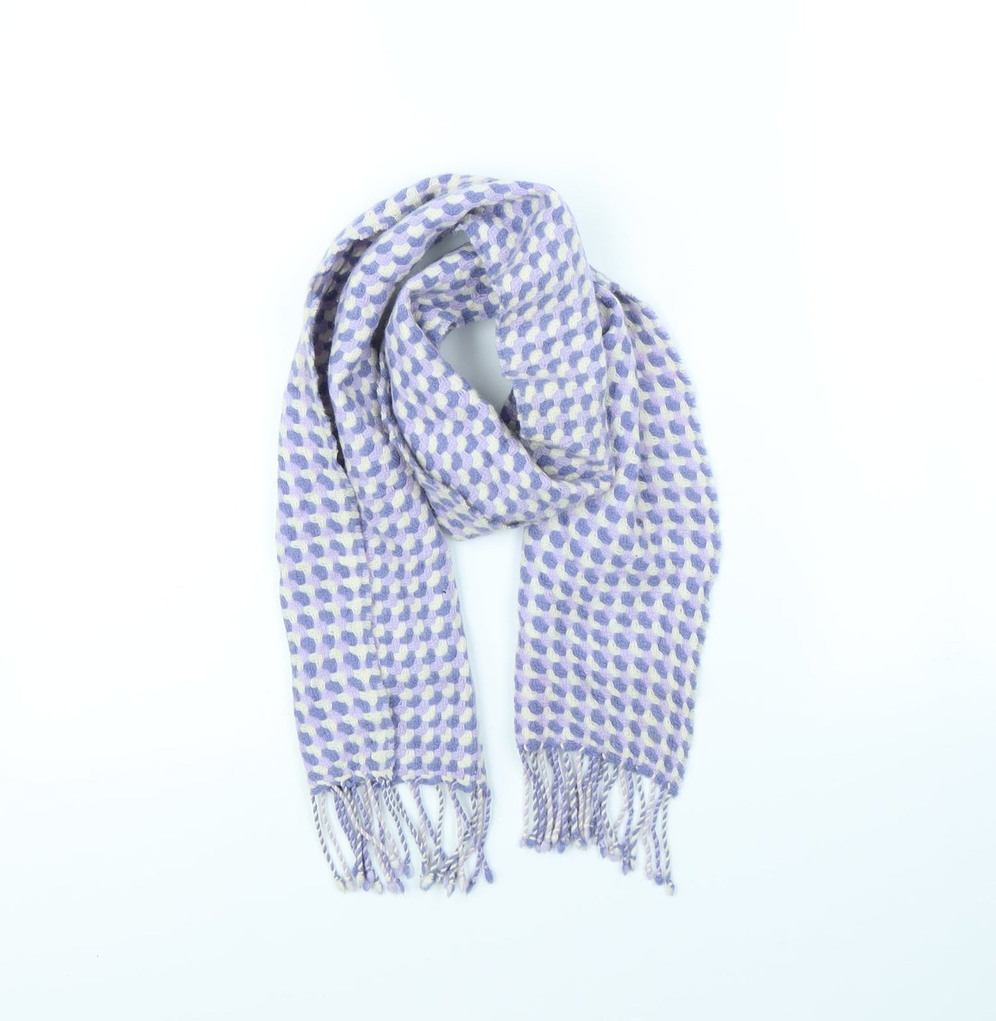 Preworn Womens Purple Herringbone Scarf