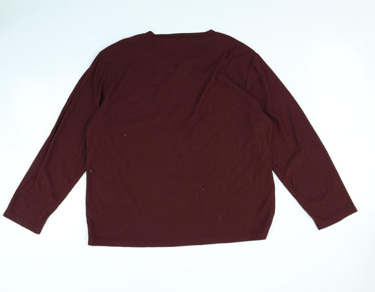 George Mens Red Pullover Jumper Size XL