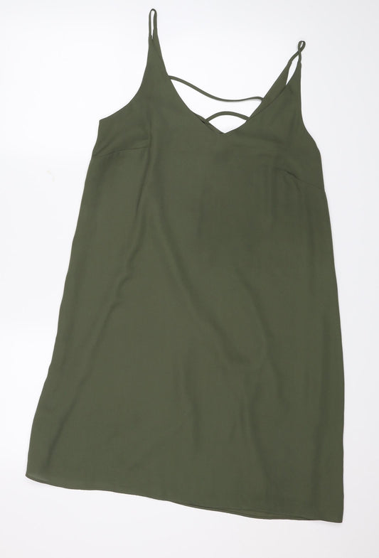 Additional front view of Papaya women’s green shift, size UK 12