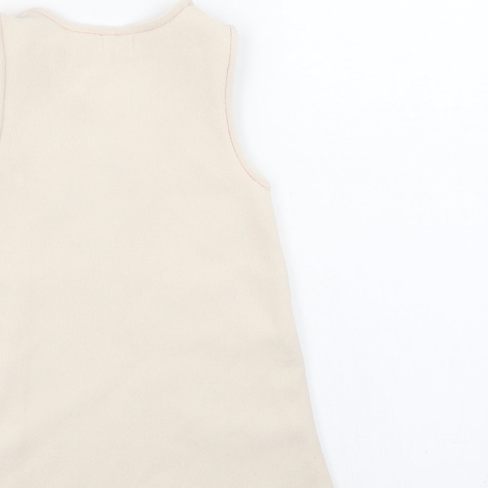 Pick Ouic Girls Ivory Pinafore/Dungaree Dress Size 18 Months
