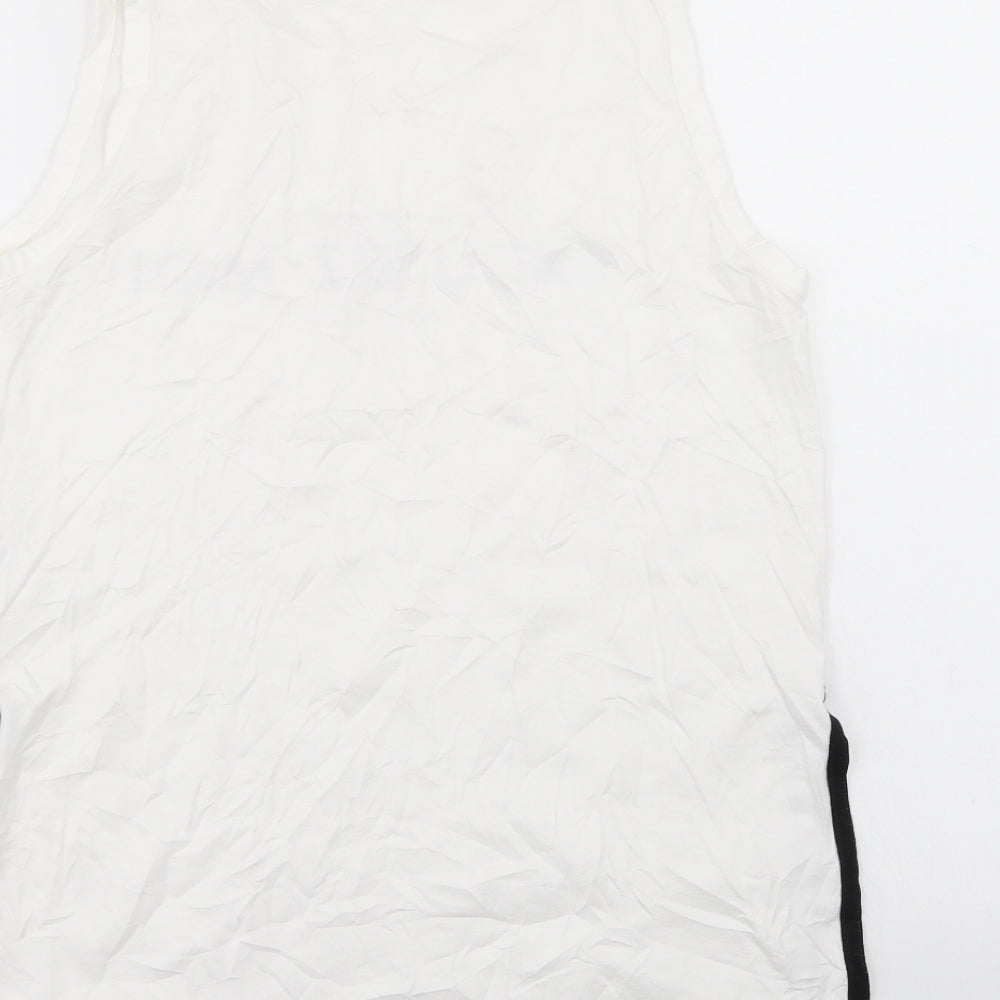 Womens UK Size M Zara White Basic Tank