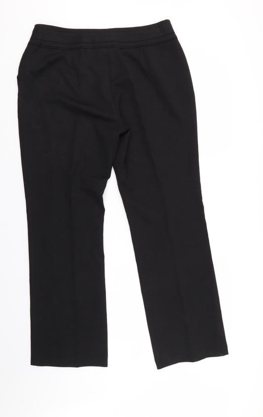 BM Collection Womens Black Trousers Size 14 L30 in