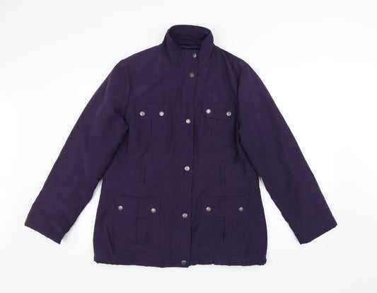 BHS Womens Purple Pea Coat Coat Size 12