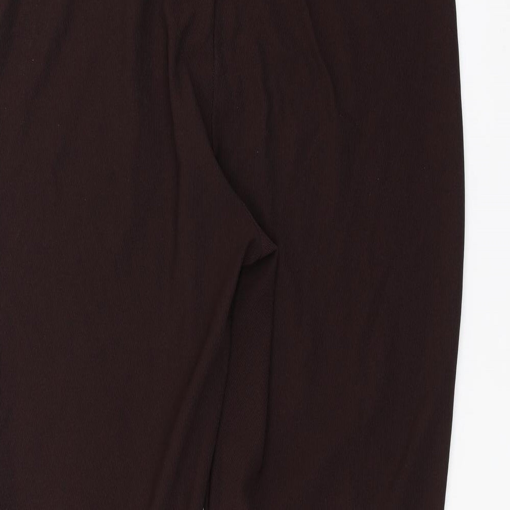 Womens UK Size 22 Preworn Regular Fit Brown Trousers