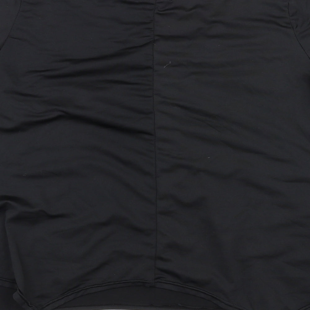 Womens UK Size 2XL Preworn Black Basic T-Shirt