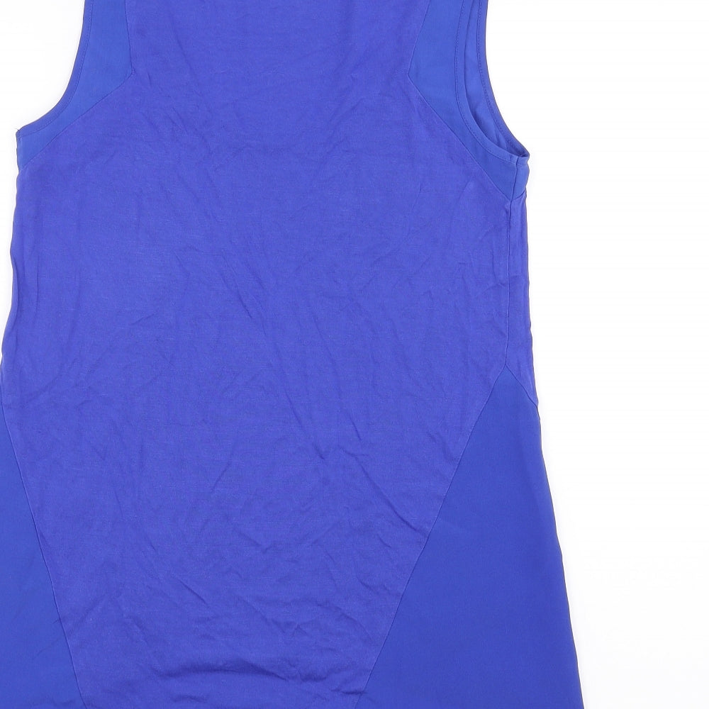Womens UK Size S Oasis Blue Basic Tank