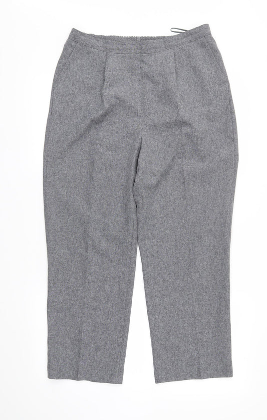 Womens UK Size 14 Bonmarché Regular Fit Grey Trousers