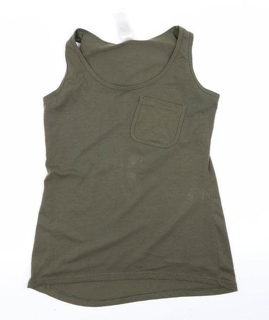 Womens UK Size 10 Avon Green Basic Tank