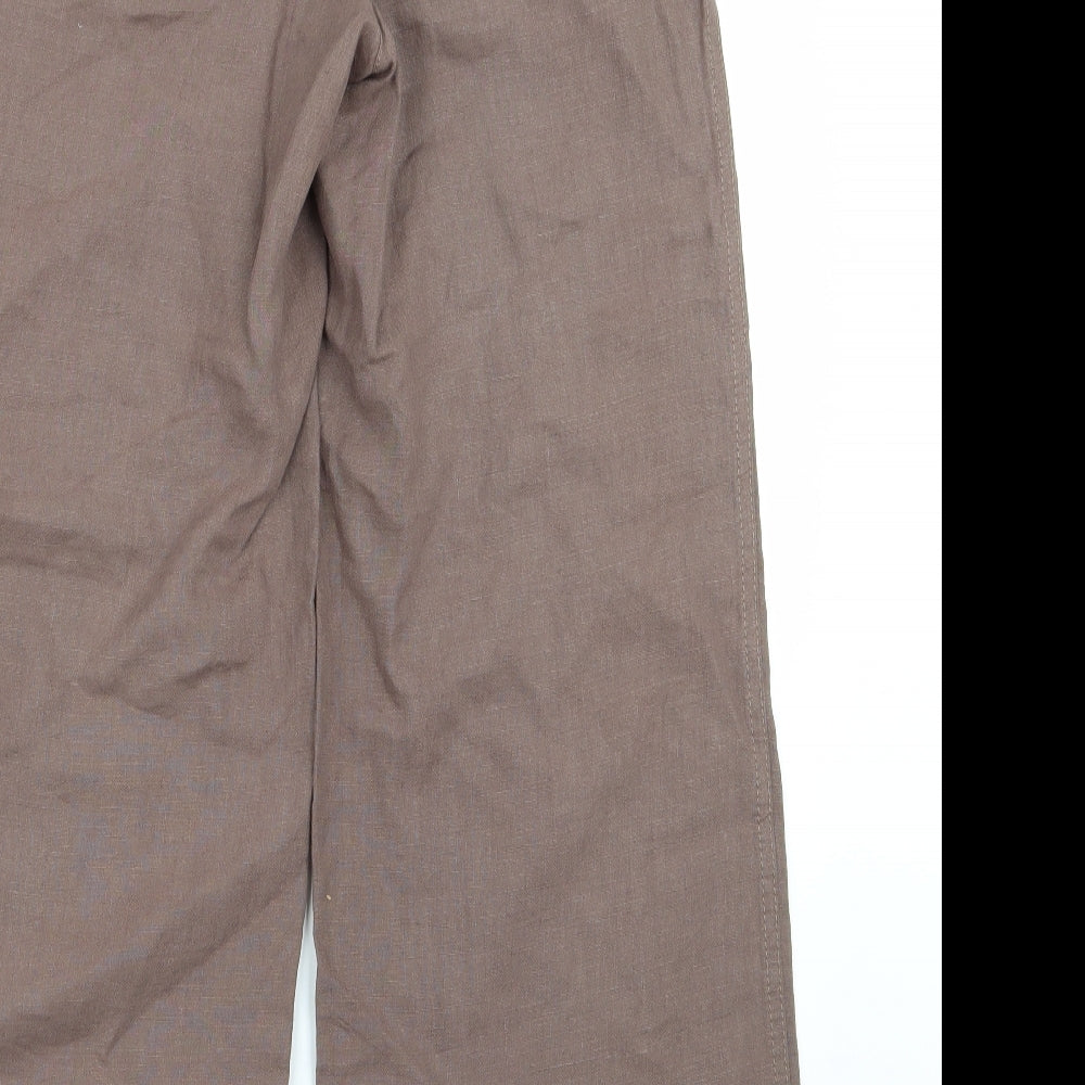 limted Womens Brown Trousers Size 8 L27 in