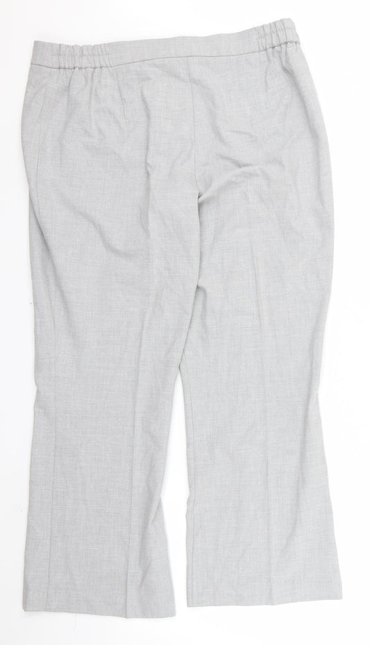 Womens UK Size 16 Preworn Regular Fit Grey Trousers