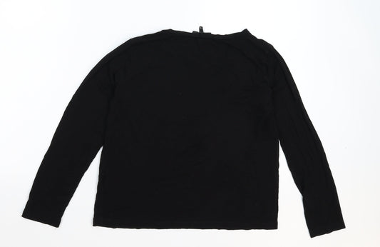 Boohoo Womens Black Basic T-Shirt Size 8