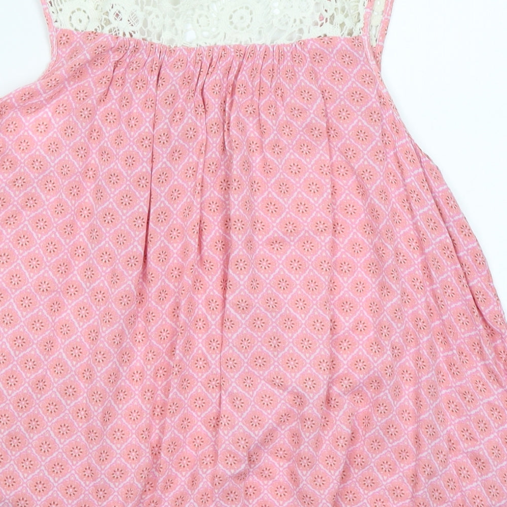 Womens UK Size 10 NEXT Pink Basic Tank