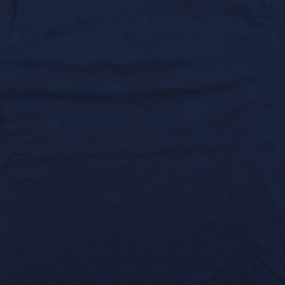 Womens UK Size 10 Anne De Lancay Blue Basic T-Shirt