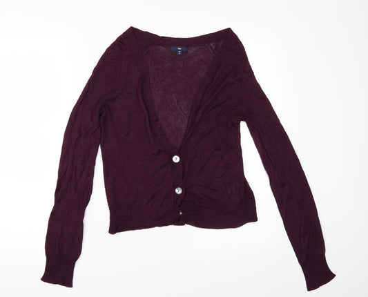 Gap Womens Red Cardigan Jumper Size M