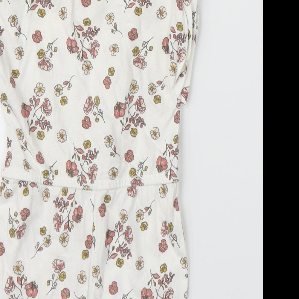 Primark Girls White Floral Romper One-Piece Size 3-6 Months