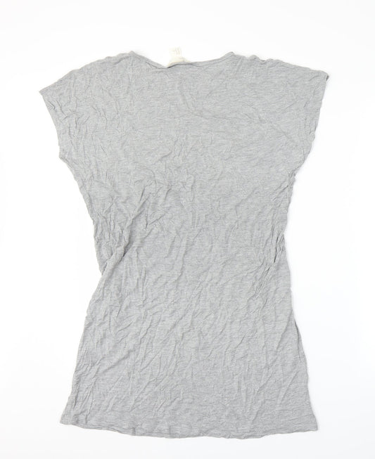 H&M Womens Grey Tunic Blouse Size M