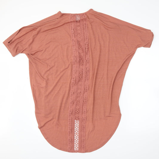 Womens UK Size M New Look Pink Tunic Blouse