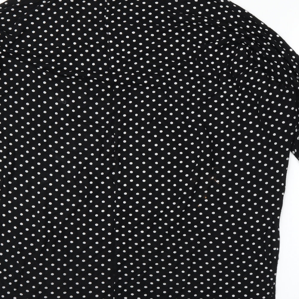 Womens UK Size M Quiz Black Basic Blouse