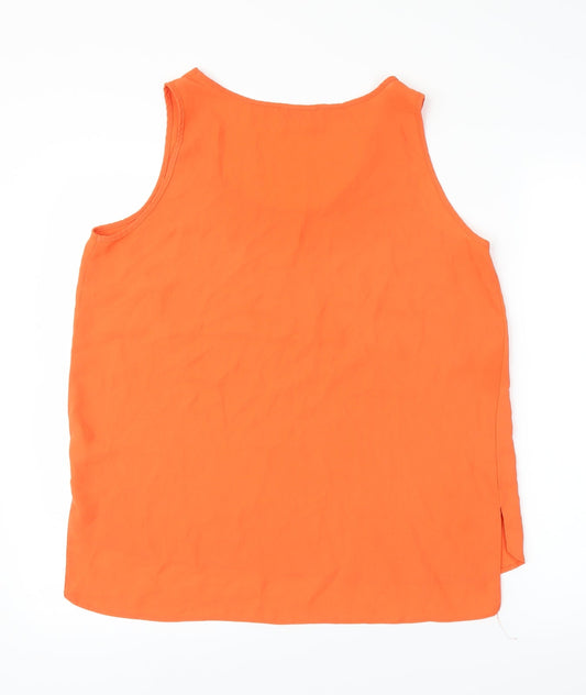 Papaya Womens Orange Basic Tank Size 14