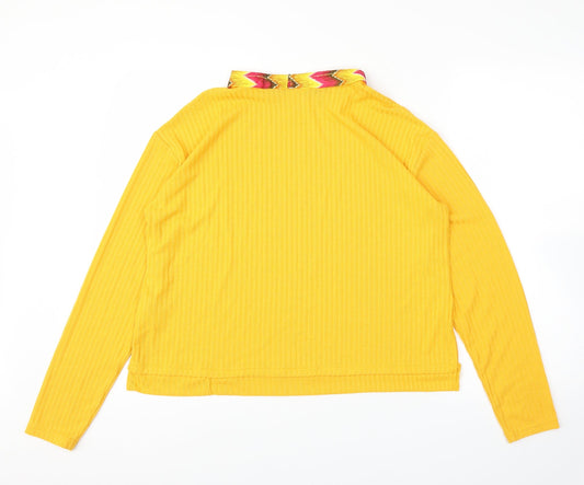 Preworn Womens Yellow Basic Blouse Size L