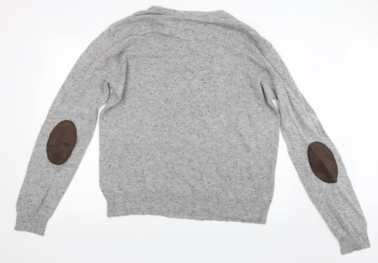 Divided by H&M Mens Grey Knit Pullover Jumper Size XL