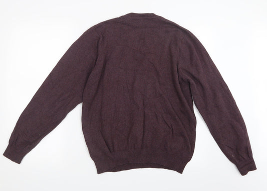 Marks and Spencer Mens Purple Knit Pullover Jumper Size M