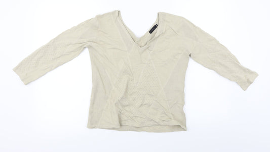 Linea Womens Beige Pullover Jumper Size M