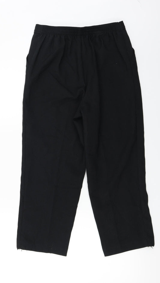 Womens UK Size 10 Marks and Spencer Regular Fit Black Trousers