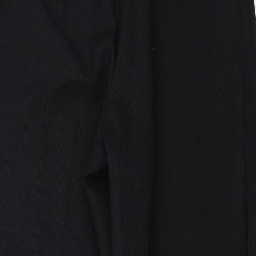 Womens UK Size 10 Marks and Spencer Regular Fit Black Trousers