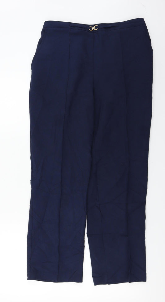 Womens UK Size 30 in Damart Regular Fit Blue Trousers