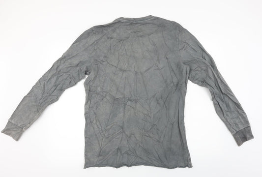 Topman Mens Grey Pullover Jumper Size M