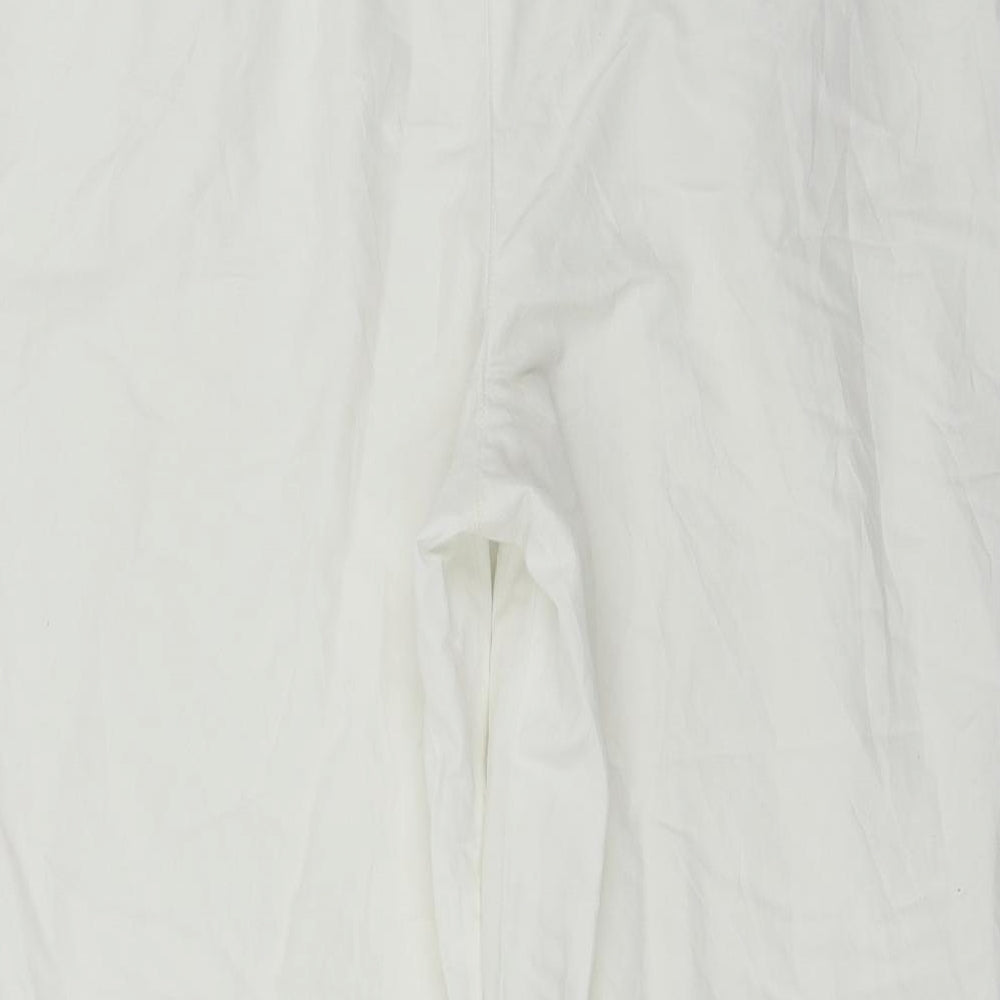Womens UK Size 34 in Preworn Regular Fit Cropped White Trousers