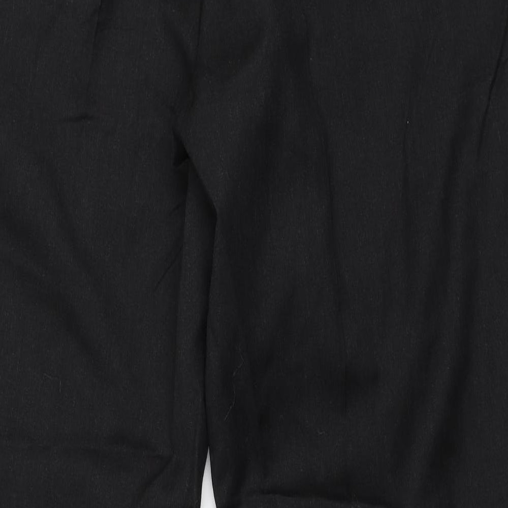 Mens UK Size 34 in Preworn Regular Fit Black Trousers