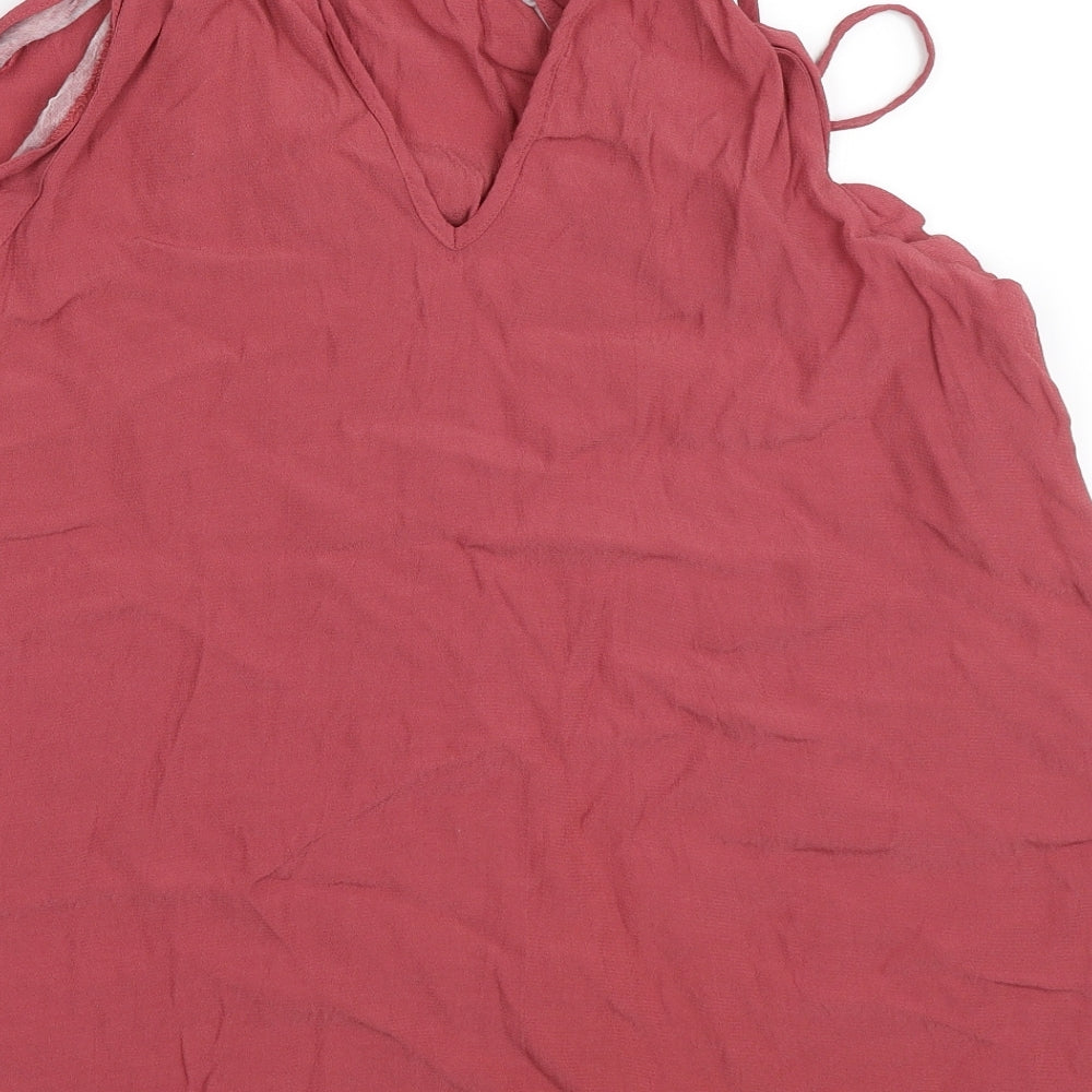 Womens UK Size 14 Warehouse Pink Basic Blouse