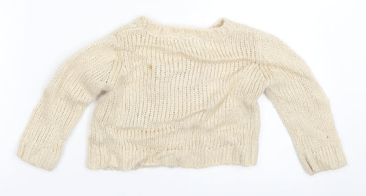 F&F Girls Beige Pullover Jumper Size 12-18 Months