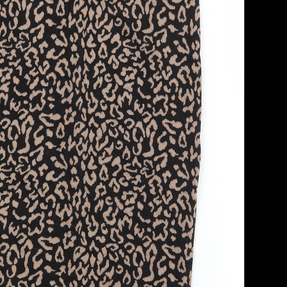 FOREVER 21 Womens Brown Jersey Straight & Pencil Skirt Size S