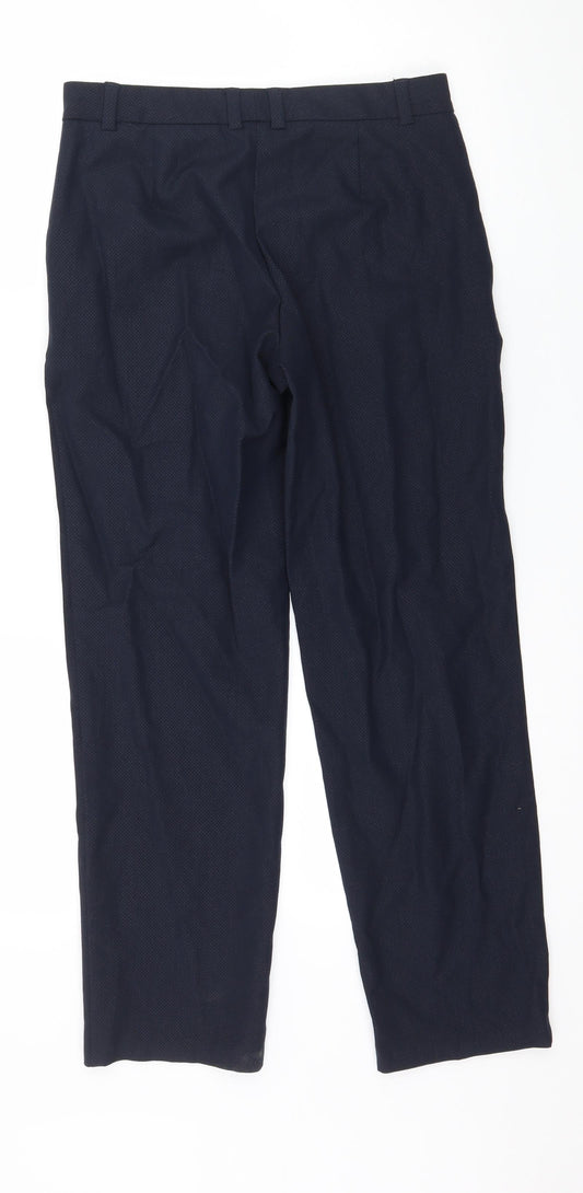 Womens UK Size 8 Marks and Spencer Regular Fit Blue Trousers