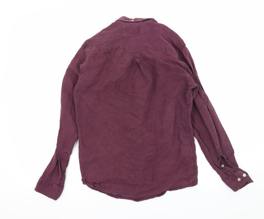 River Island Mens Purple Button-Up Size XS
