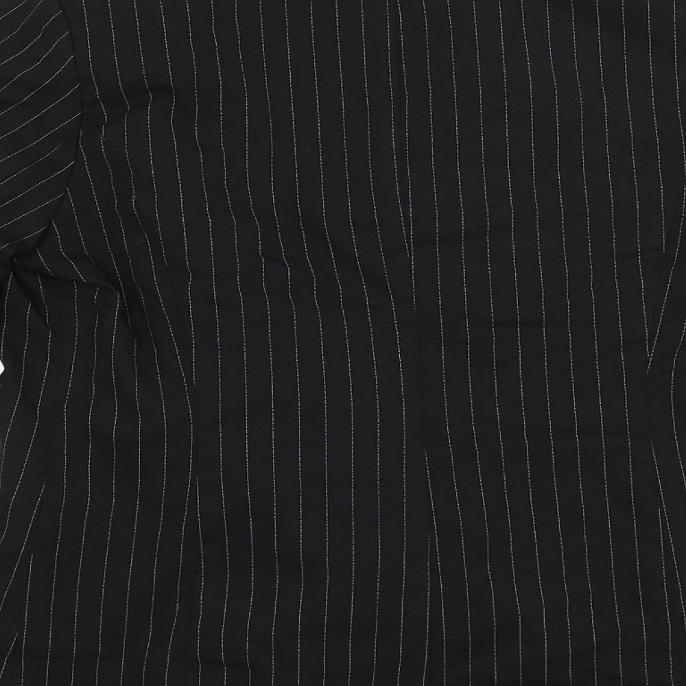 Very Womens Black Striped Jacket Blazer Size 12