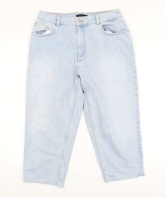 Womens UK Size 10 BDG Regular Fit Cropped Blue Jeans