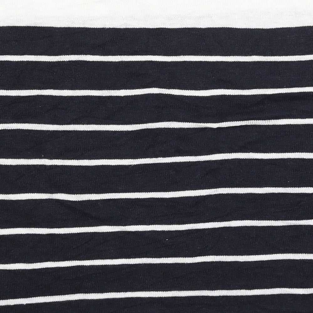 Phase Eight Womens White Striped Pullover Jumper Size M