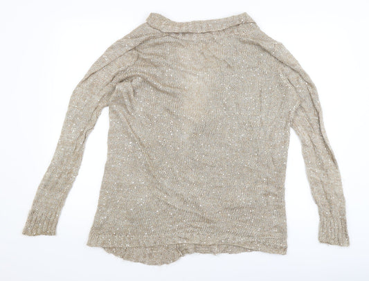 Atmosphere Womens Gold Cardigan Jumper Size 14