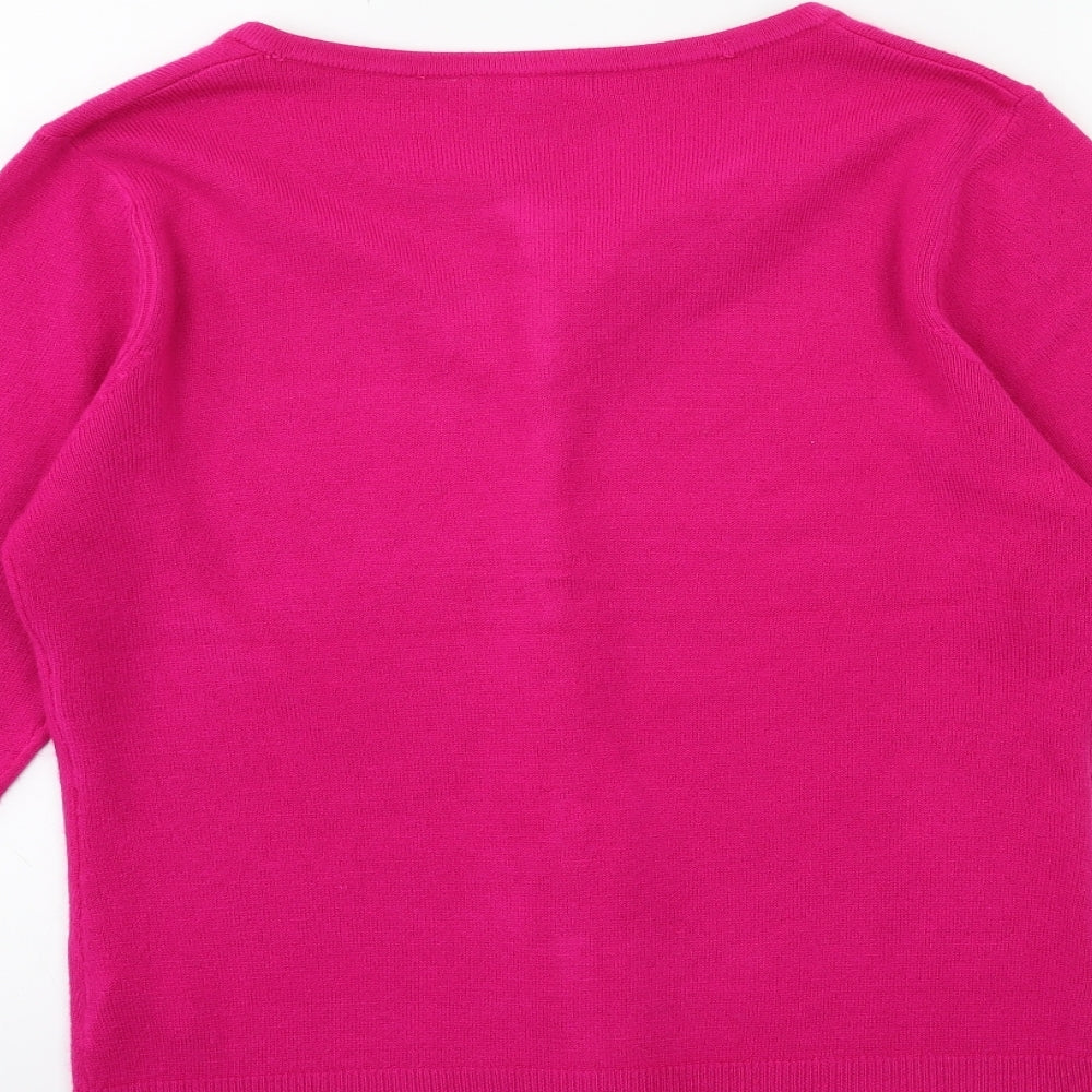 Key West Womens Pink Knit Cape Jumper Size 16