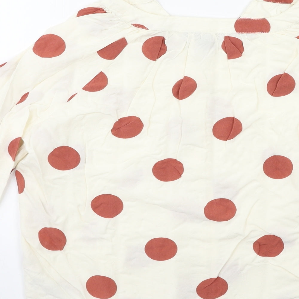 Womens UK Size 10 New Look White Basic Blouse