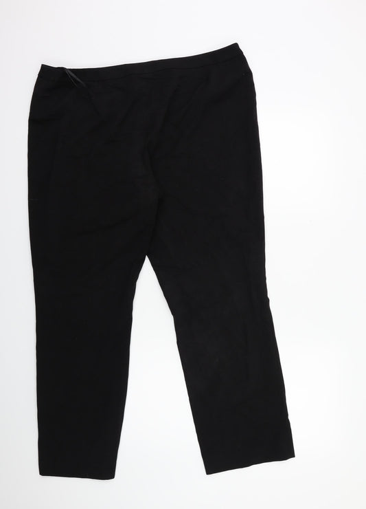 EWM Womens Black Trousers Size 20 L28 in