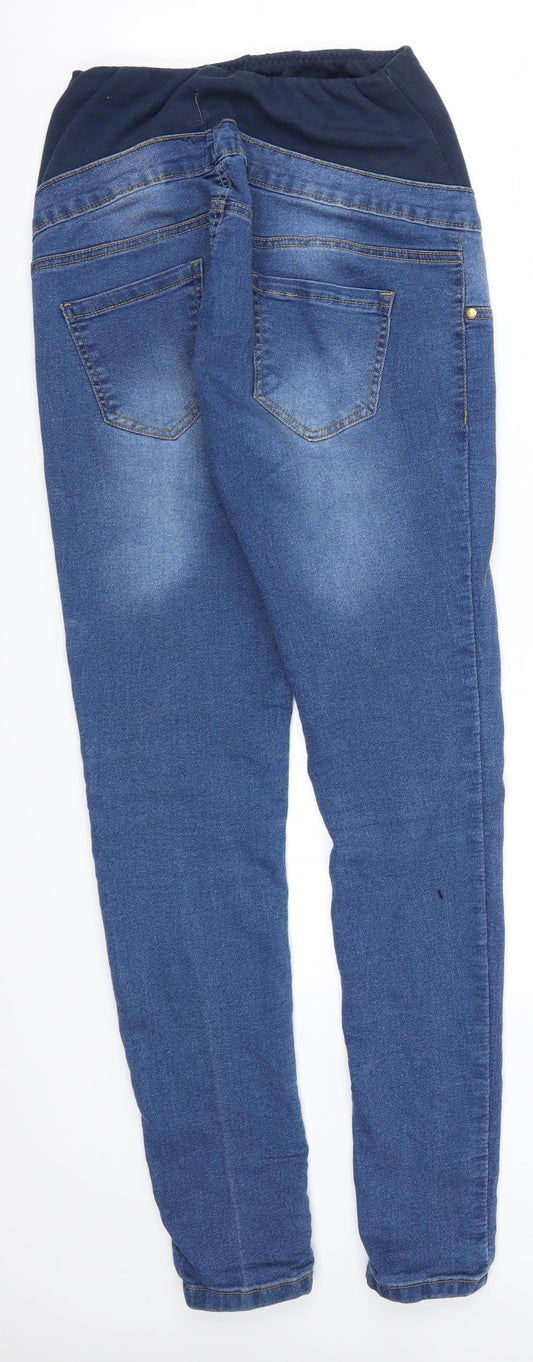 Boohoo Womens Blue Denim Skinny Jeans Size 8 L28 in