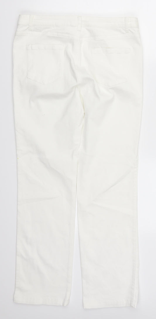 Per Una Womens White  Denim Straight Jeans Size 30 in L27 in